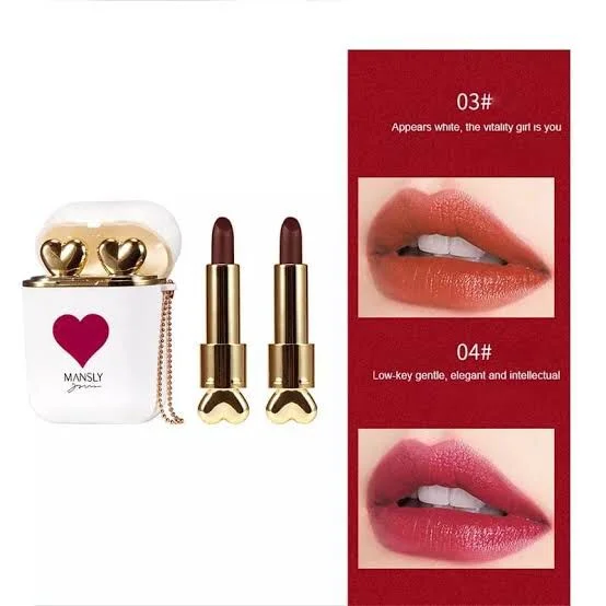 MANSLY AIRPODS BULLET LIPSTICK SET OF 2 IN1 box - (ORIGINAL) - Image 3